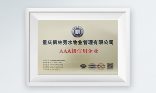 企业信用AAA级