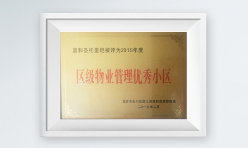 区级物业管理优秀小区